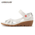 china shoe factory wholesale women white leather strappy medical sandals